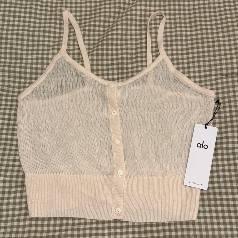 NWT Alo Sheer Cashmere Tank